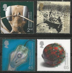 Great Britain # 1922-25 Millennium Series - Mind/Matter  (4) Mint NH