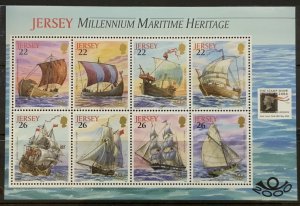 JERSEY 2000 MARITIME MINISHEET SGMS946 UNMOUNTED MINT