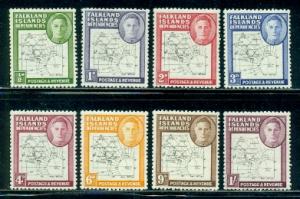Falkland Islands Dependencies #1L1-1L8 Reissue  Mint CV$120