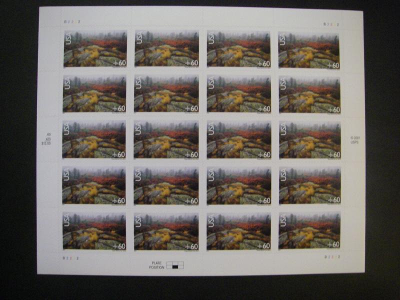 Scott C138a, 60c Acadia Park, #B2222 Sheet of 20, MNH Beauty