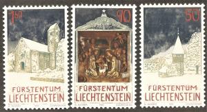 LIECHTENSTEIN Sc# 991 - 993 MNH FVF Set-3 Christmas Art