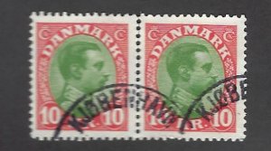 Denmark SC#131 Pair Used F-VF SCV$110.00...Real bargain!!