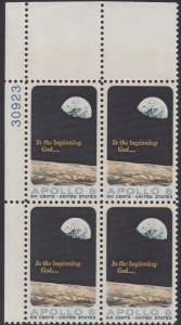 1371 Apollo 8 Plate Block MNH