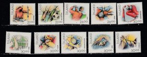 Iceland # 700-711B, Various Sports, Mint NH, 1/2 Cat.