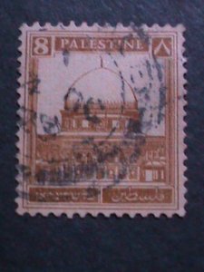 ​PALESTINE-1927- SC#71-CITADEL AT JERUSALEM-USED VF 96 YEARS OLD-FANCY CANCEL