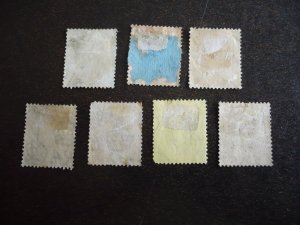 Stamps - Nigeria - Scott# 18-20,23,25,27,28 - Used Part Set of 7 Stamps