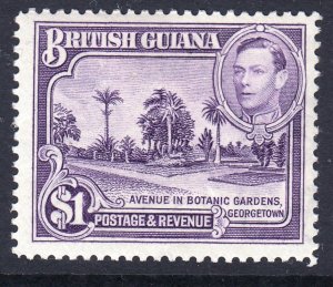 British Guiana 1938 KGVI $1 Mint MH SG 317 CV £29