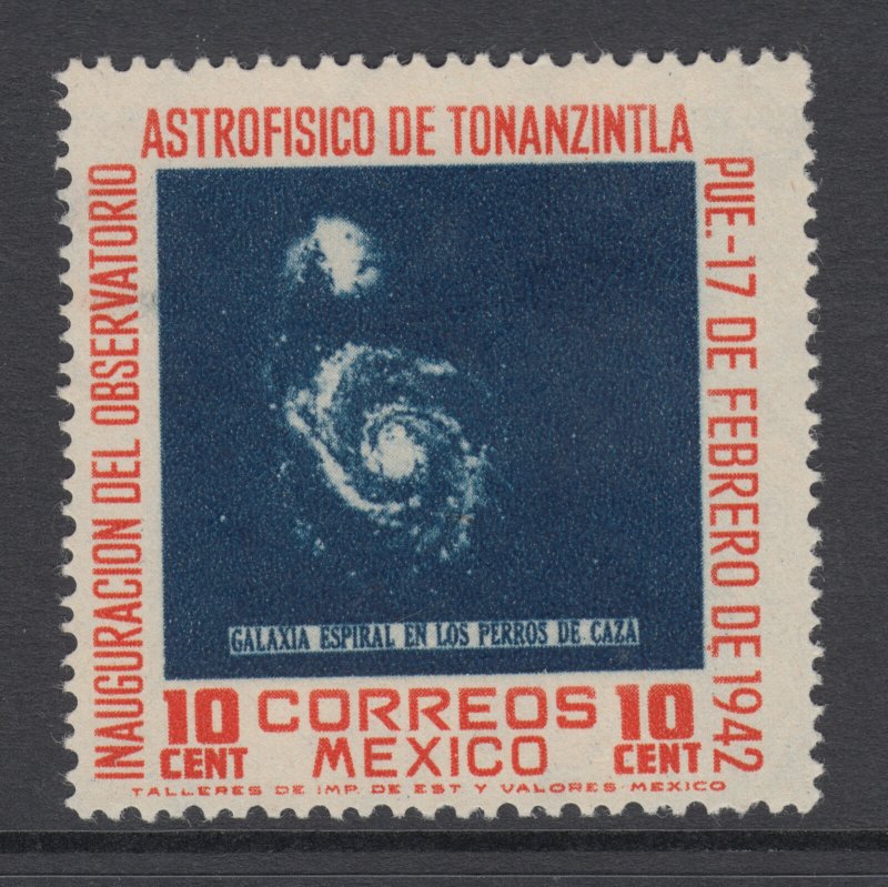 Mexico Sc 776 MNH. 1942 10c Spiral Galaxy, Astrophysics Conference