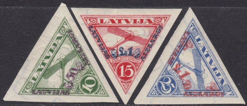 1931 Latvia/Latvija,Pa N°10/12 Mlh /Nondentellati/Imperforated