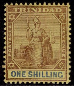 TRINIDAD EDVII SG142, 1s purple & blue/golden yellow, LH MINT. Cat £18.