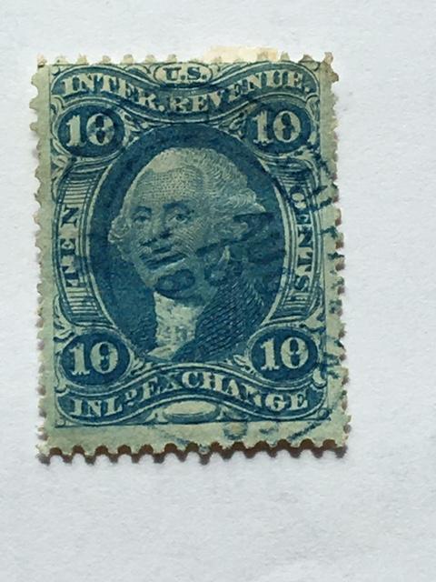 US–1862-1871–Single Inland Exchange Stamp–SC# R36c–Used & Hinged