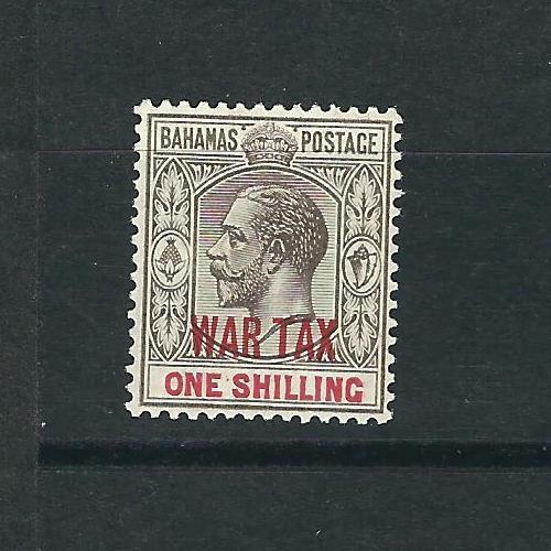 Bahamas MR8 SG 99 1sh Gray Blk & Carmine WAR TAX MLH VF 1918 SCV $14.00