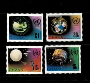 Ghana 1973 - Maps, Space - Set of 4 Stamps - Scott #503-6 - MNH