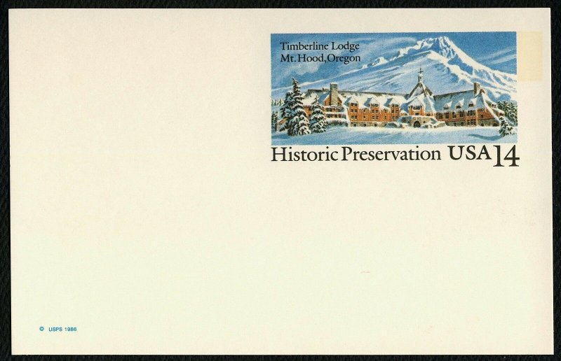 #UX119 14c Historic Preservation: Timberline Lodge, Mint **ANY 5=FREE SHIPPING** 