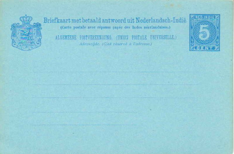 Netherlands Indies Higgins & Gage 12 Unused.