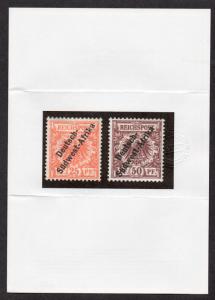 **German SW Africa, SC# 1-6 MH VF Complete Set, Attest Cert for 5&6, CV $490.00