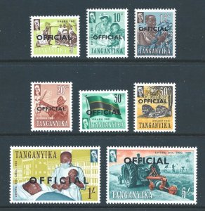 Tanganyika #O21-8 NH Defins. Ovptd. Official