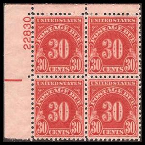 J85a Mint Plate Block VF NH