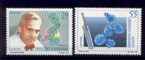 Andorra Sp 228-9 MNH EUROPA, Sir Alexander Fleming, Penicillin