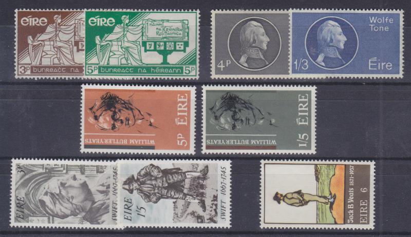 Ireland Sc 99/309 MLH. 1937-1971 issues, 5 cplt sets VF