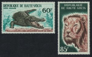 Upper Volta Lion Crocodile Fauna 2v 1965 MNH SG#167-168 MI#170-171