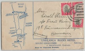 South Africa 1937 Umhlanga Rocks Hotel Mount Edgecombe Natal German Seal