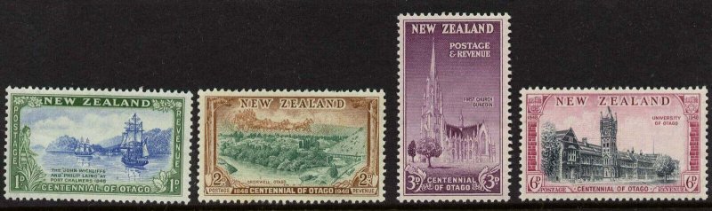 New Zealand 269-72 MNH University of Otago, Ship, First Church 