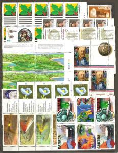 Canada  Postage Lot Mint NH  Face Value $100.00 see 2 scans