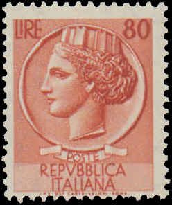 Italy #626-630, 632-633, Incomplete Set, Without 631, 1953-1954, Never Hinged