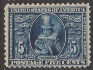 U.S. Scott #330 Jamestown Stamp - Mint NH Single