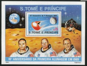 St. Thomas & Prince  Scott 582 MNH** Man on the Moon sheet