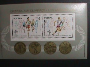 POLAND 1984 23RD OLYMPIC GAMES LOS ANGELES'84 USA MNH S/S SHEET VERY FINE