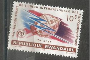 RWANDA, 1965, mint 10c, Telstar Scott 109