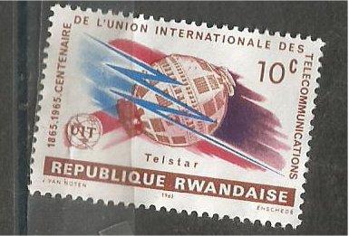 RWANDA, 1965, mint 10c, Telstar Scott 109