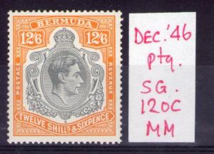 BERMUDA SG120c Dec. ptg. 1946 lightly hinged.