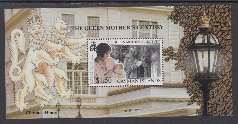 Cayman Islands 786 Queen Mother Souvenir Sheet MNH VF
