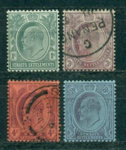 Straits Settlements #105-108  Mixed M&U  Scott $62.60  10...