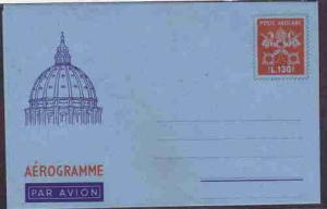 VATICAN POSTAL STATIONERY AEROGRAMME UNUSED AAE0330