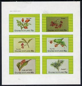 Grunay 1982 Fruits imperf set of 6 values (15p to 75p) un...