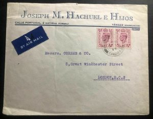 1947 Tangier Morocco British Agencies Airmail Commercial Cover To London England