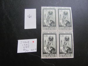 ITALY  1951 MINT NEVER HINGED BLOCK SC 584 SET XF $36 (152)