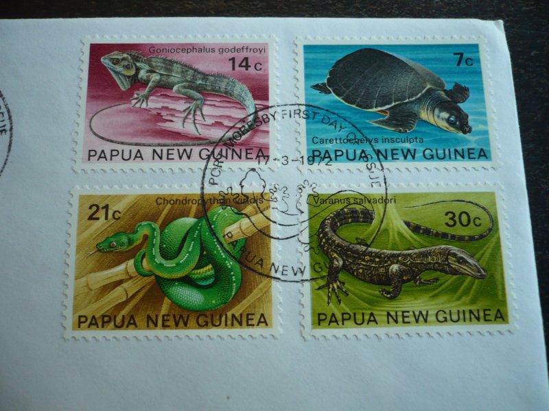 Postal History - Papua New Guinea - Scott# 344-347 - First Day Cover