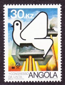 ANGOLA Sc# 682 MNH FVF Dove Workers Congress