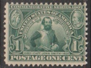 U.S. Scott #328 Capt John Smith - Jamestown Stamp - Mint NH Single