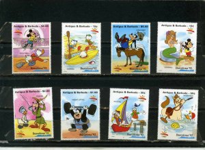 ANTIGUA & BARBUDA 1992 WALT DISNEY OLYMPIC GAMES BARCELONA SET OF 8 STAMPS MNH 