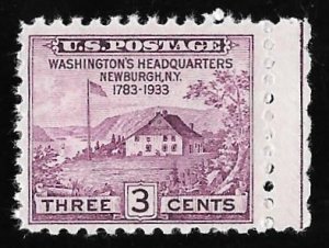 752 3 cents Peace, Newburgh, NY Stamp mint NH VF