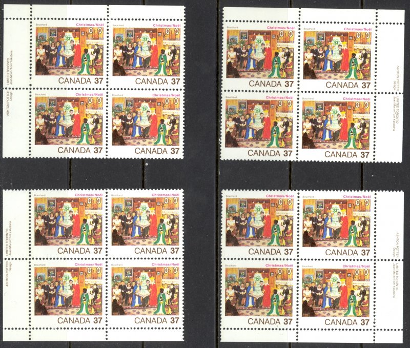 Canada Sc# 1041 MNH PB Set/4 1984 37c Christmas