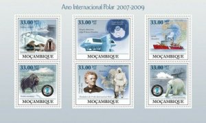 Mozambique 2009 MNH - International Polar Year. Sc 1901, Mi 3462-3467