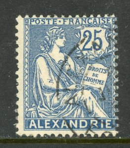 Egypt - Alexandria 1903 French Colony 25¢ Scott #24 VFU K833