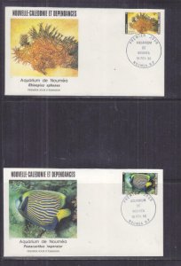 NEW CALEDONIA, 1986 Aquarium pair, unaddressed First Day covers.